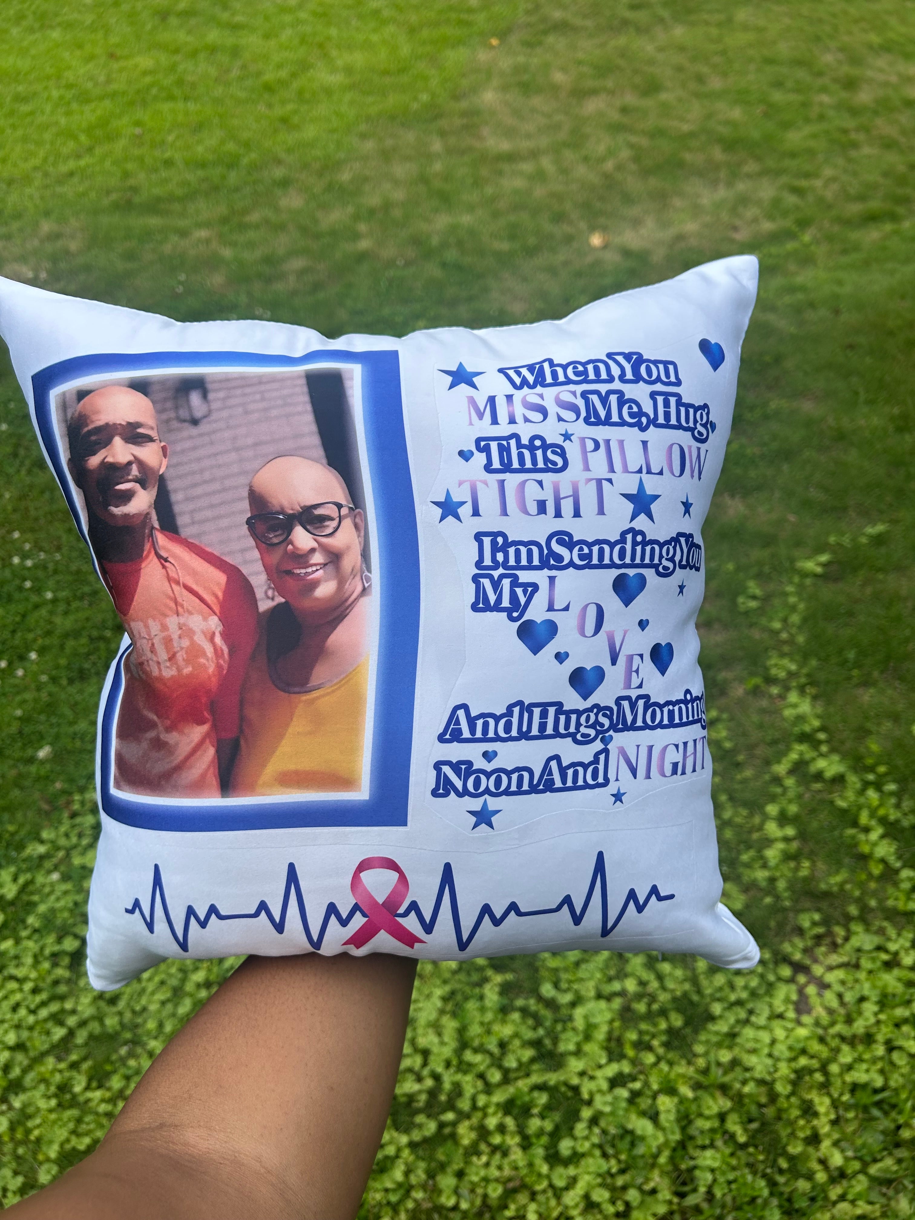 "Hug Me" Custom Memorial Pillow