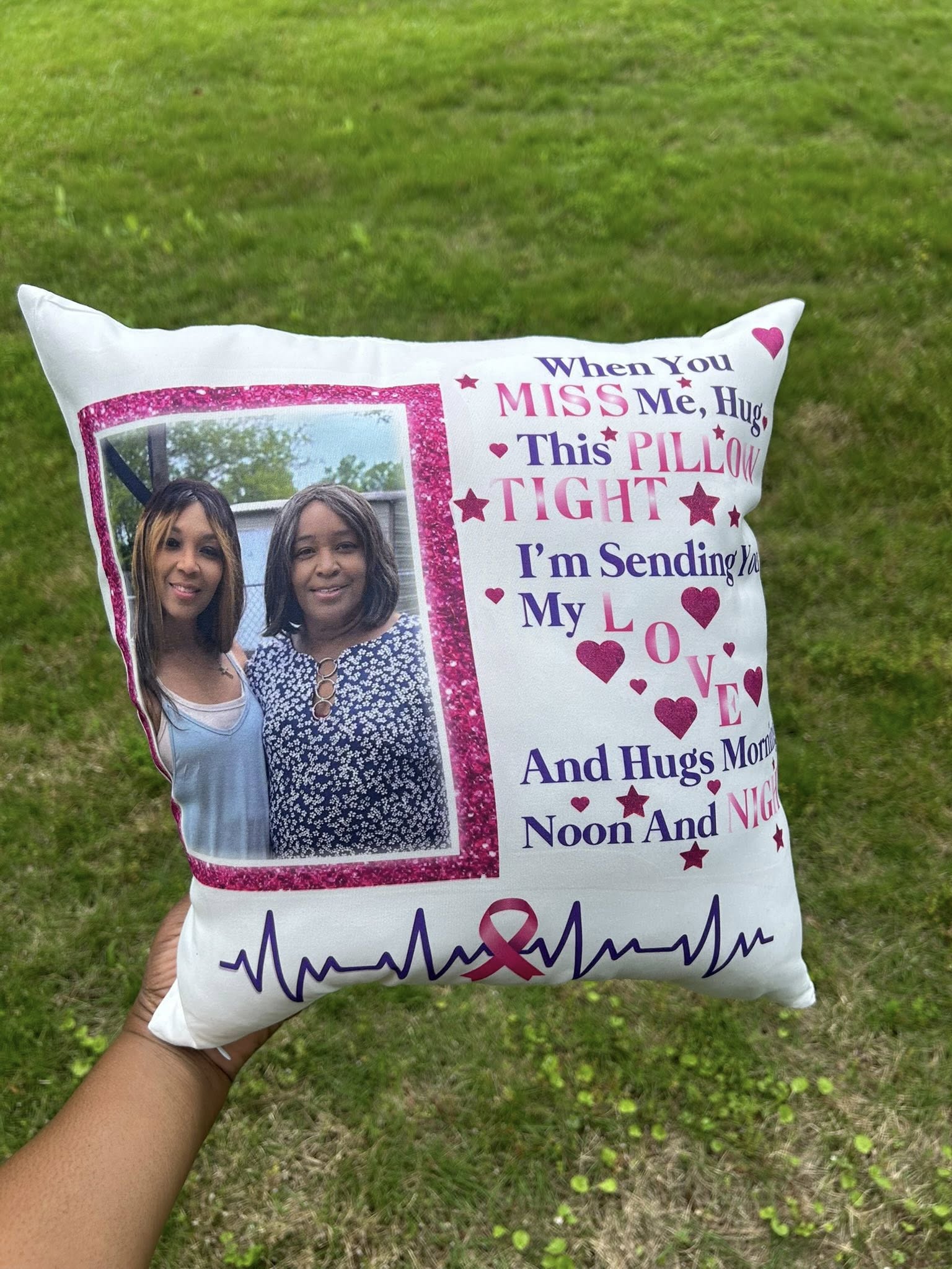 "Hug Me" Custom Memorial Pillow